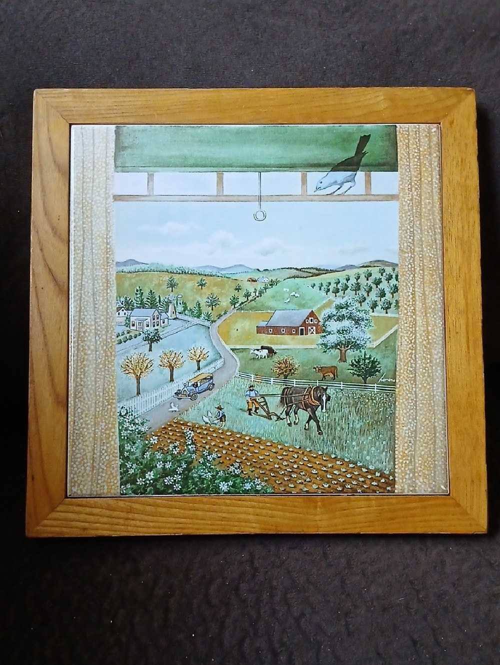 Vandor Lowell Herrero Trivet Tile Kitchen Wall Art Americana Farmhouse Vintage